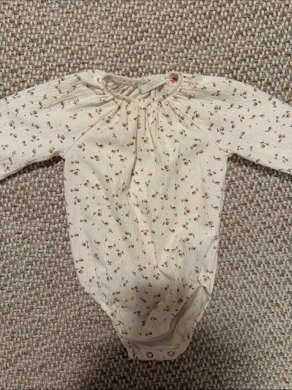 ZARA 6-9m dainty floral bodysuit baby girl